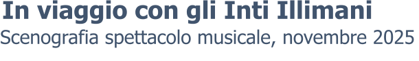 Scenografia spettacolo musicale, novembre 2025 In viaggio con gli Inti Illimani